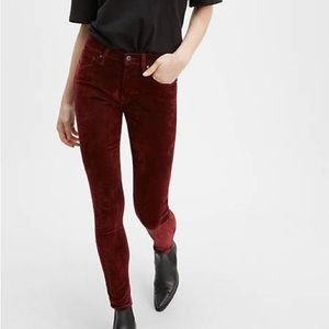 Levi’s velour skinny pants jeans size 27